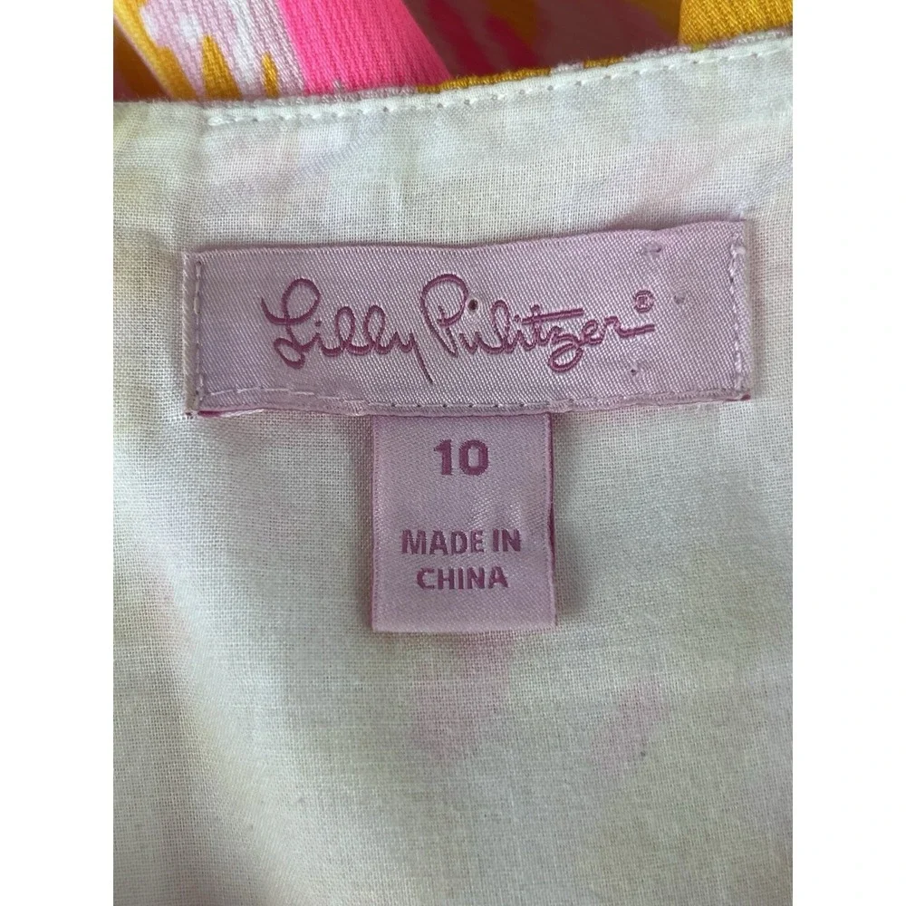 Lilly Pulitzer Lenore Lace Cutout Dress Spaghetti Straps Pockets Cotton 10 Sz 10 - Picture 8 of 11